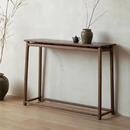 黑胡桃条案新中式 靠墙端景玄关台侘寂条几简约实木供桌长条桌窄桌