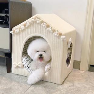 通用可拆洗狗屋室内 PetMan宠物帐篷小型犬马尔济斯约克夏狗窝四季