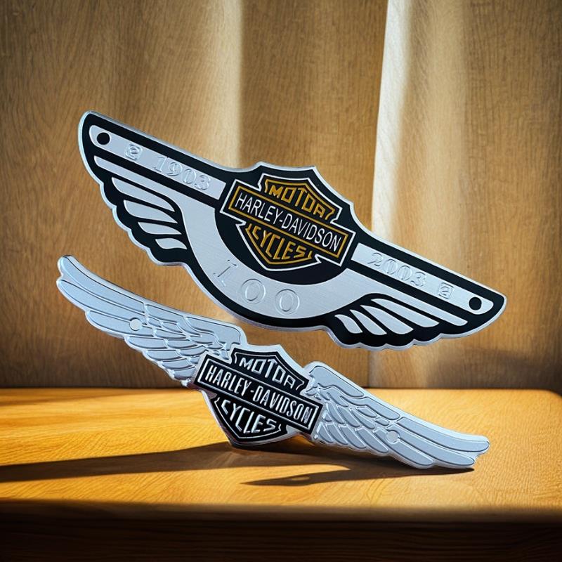 金属标哈雷摩托车贴纸电动车个性复古骷髅头车身油箱排气装饰贴花