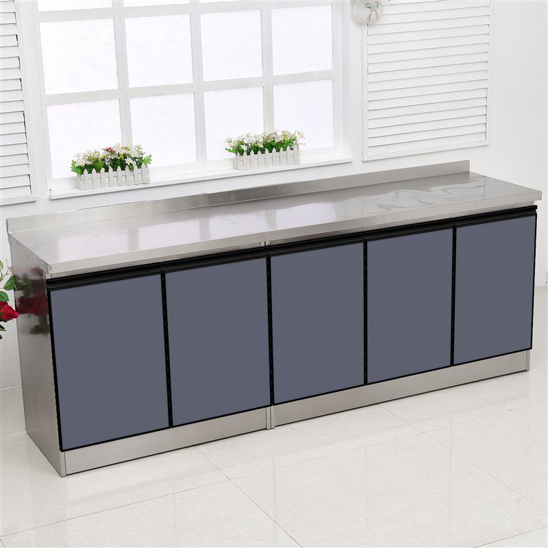 简易橱柜不锈钢嵌入全钢灶台柜一体移动厨柜组装整体厨房2米水槽