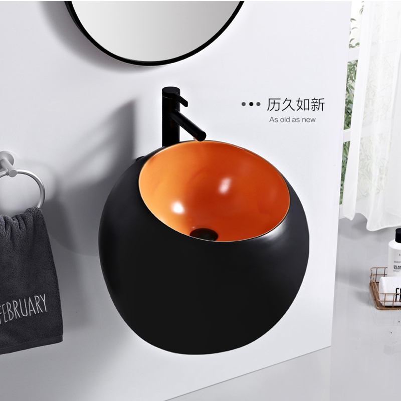 挂墙式洗手盆家用壁挂洗脸盆陶瓷洗手台盆一体洗手池小户型洗脸池