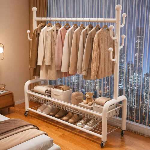 衣帽架卧室落地家用挂衣服架室内