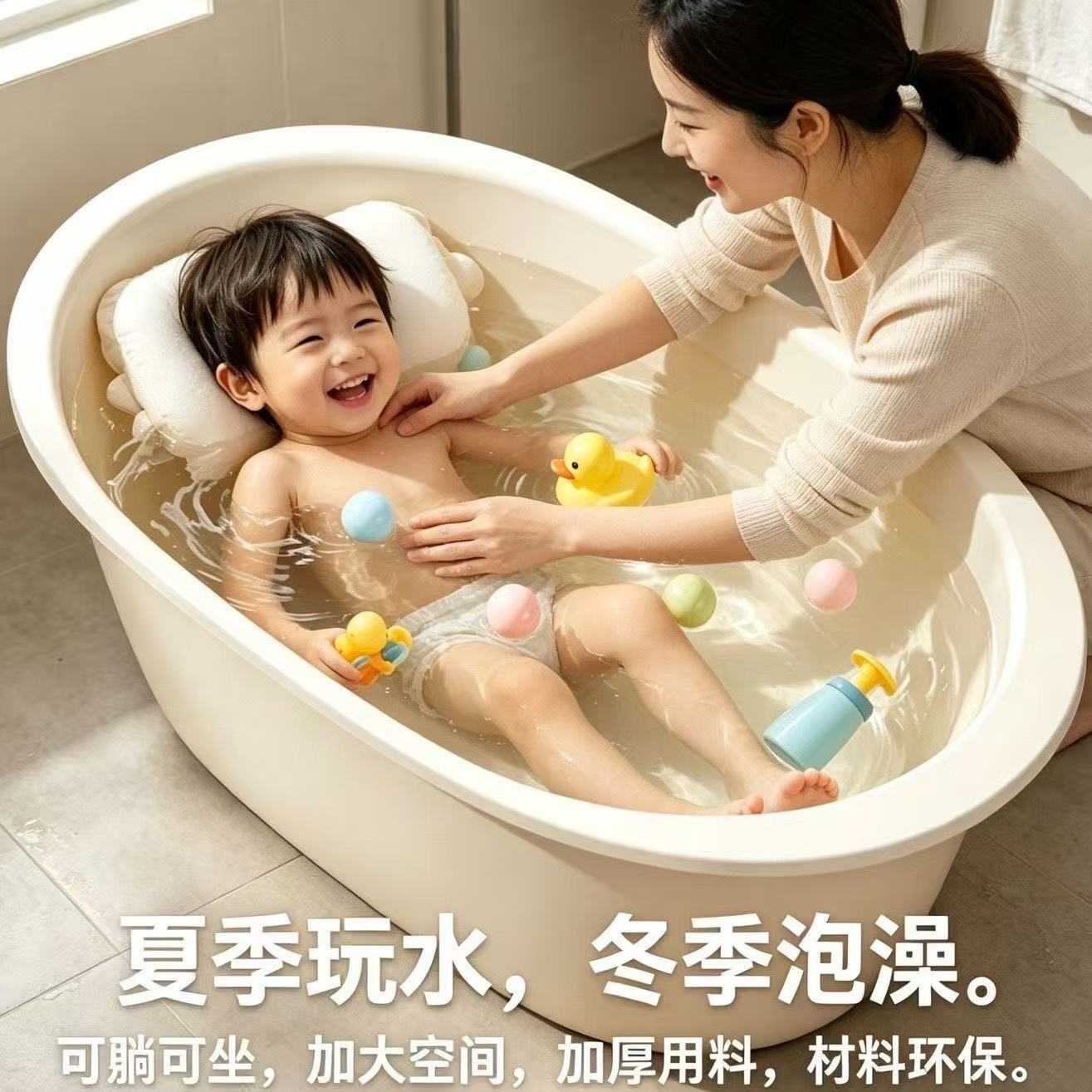 儿童洗澡盆超大号加厚塑料盆