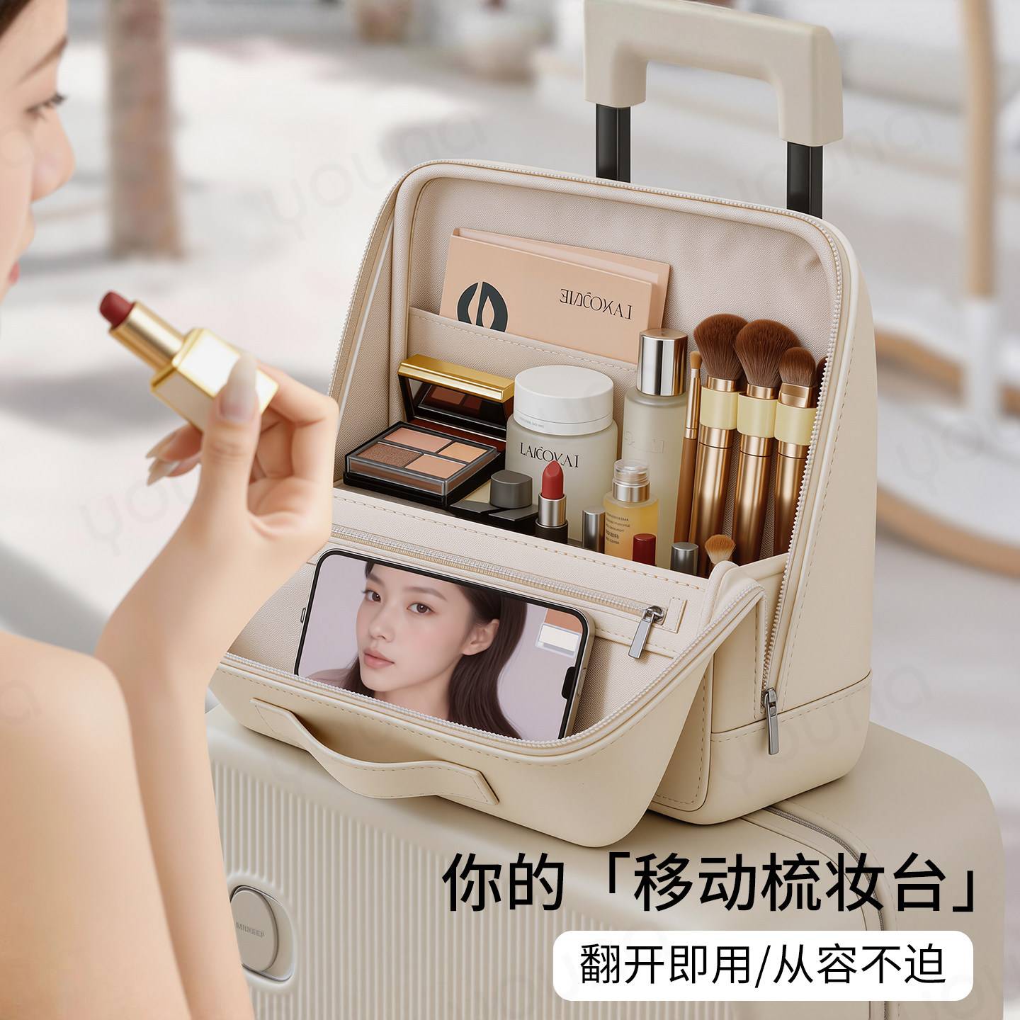 自立式化妆包大容量女外出洗漱包