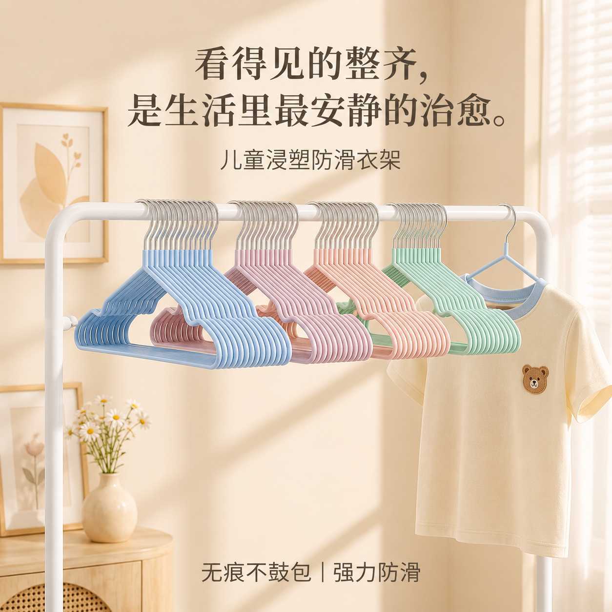 高档防滑衣架小朋友儿童晾晒