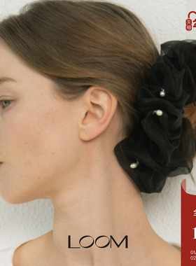LOOM真丝淡水珍珠发圈发绳发饰法式桑蚕丝造型感度假风设计师原创