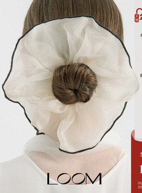 LOOM真丝缎面撞色发圈女轻奢时尚装饰大肠发圈生日礼物小众发绳