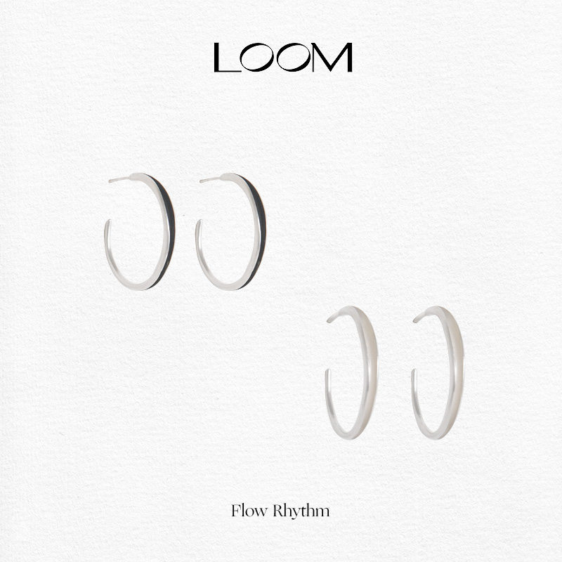 LOOM流动珐琅开口耳环