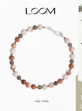 LOOM哑光银原点回响串珠项链