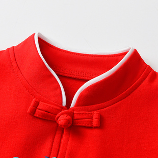 男宝宝一周岁宴婴儿男童冠衣服中式唐装男孩礼服套装秋冬天过年服