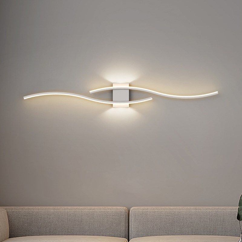 壁灯卧室床头灯客厅沙发背景墙极简创意走廊个性免布线充电墙壁灯