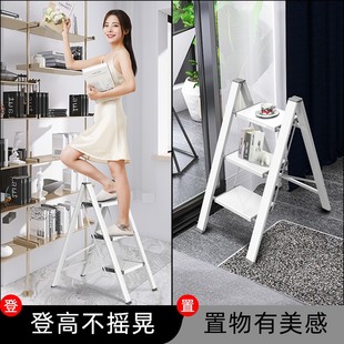 奥鹏多功能折叠梯子家用铝合金加厚人字梯花架二三步楼梯便携梯凳