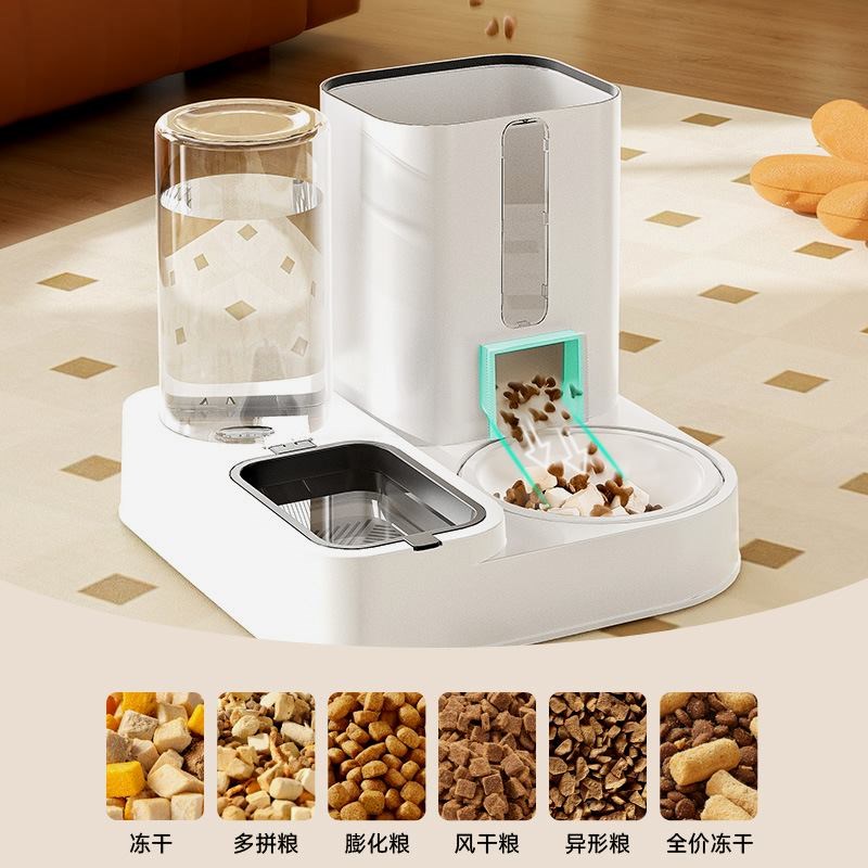 猫咪自动喂食器猫碗狗碗组合一体自动饮水宠物碗食盆双碗宠物用品