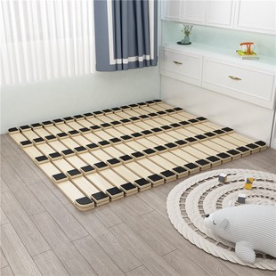 排骨架实木简易硬床板防潮床架护腰榻榻米透气卷折叠板可卷床垫