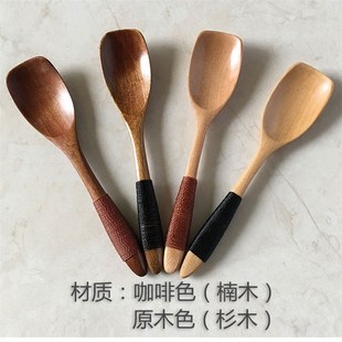 实木勺子汤勺蜂蜜勺茶叶铲子小勺子汤勺饭勺调羹创意古典影视道具