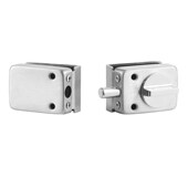 恒驰玻璃门锁双门单门插销无框锁免开孔玻璃锁地锁推拉双开门锁具