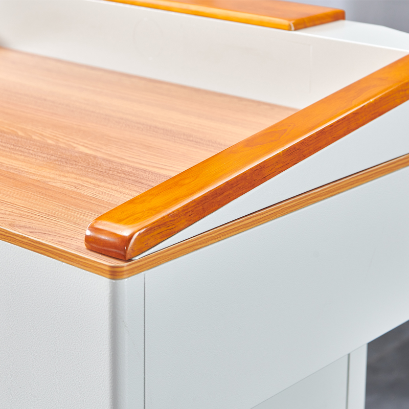 多媒体讲台 班班通教室学校教师钢制讲台桌子电教中控演讲台加厚