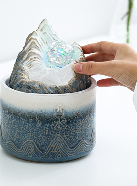 新中式流水摆件家居喷泉水循环转运珠生财招财客厅办公室桌面摆设