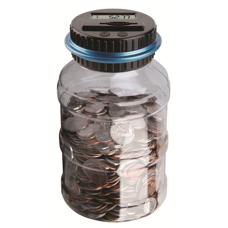 超大号自动识币计数存钱罐硬币透明塑料智能储蓄罐儿童生日礼物