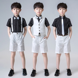 男童主持人小礼服钢琴演奏服装儿童西装套装男孩演讲比赛演出服秋