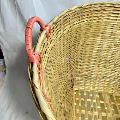 超大号箩筐竹编制品家用手工箩篼垃圾筐收纳篓喜庆采茶粮食稻谷筐