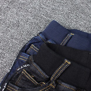 秋冬装3-6-11岁男宝宝加绒牛仔裤儿童双层裤子男童加厚牛仔裤加绒