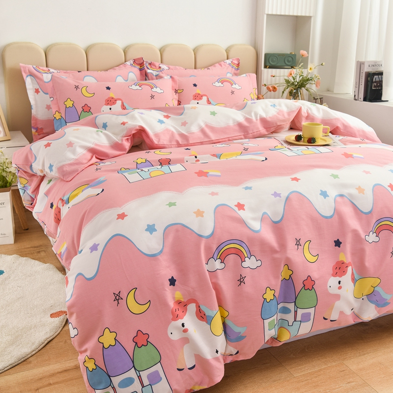 1米35床上四件套全棉纯棉1.8x2米被套1.35一米三五1.5床笠款8八二