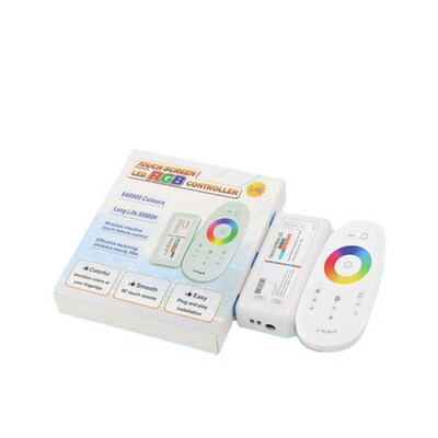 LED灯带2.4G无线遥控控制器智能全触摸可GRB七彩变色调节颜色亮度