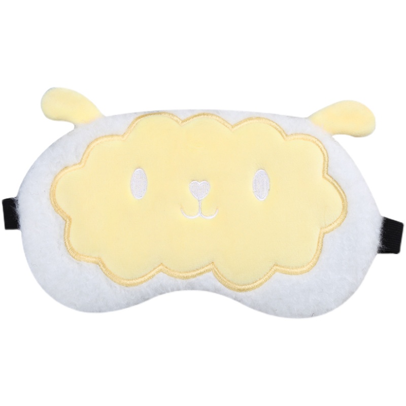 眼罩睡眠遮光透气女可爱卡通学生睡觉冰敷眼罩儿童简约毛绒少女