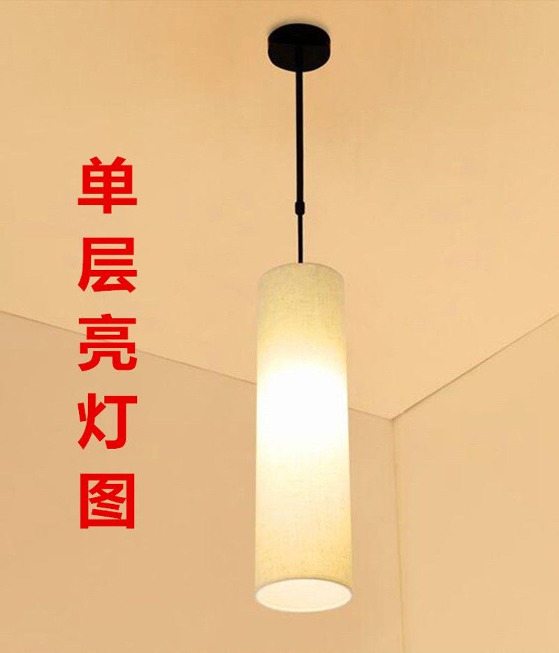 新中式简约小吊灯餐厅铁艺仿古吧台楼梯床头灯白色圆筒布艺灯定制,家装灯饰光源,客厅吊灯,淘宝优惠券,粉丝福利购,淘宝优惠卷