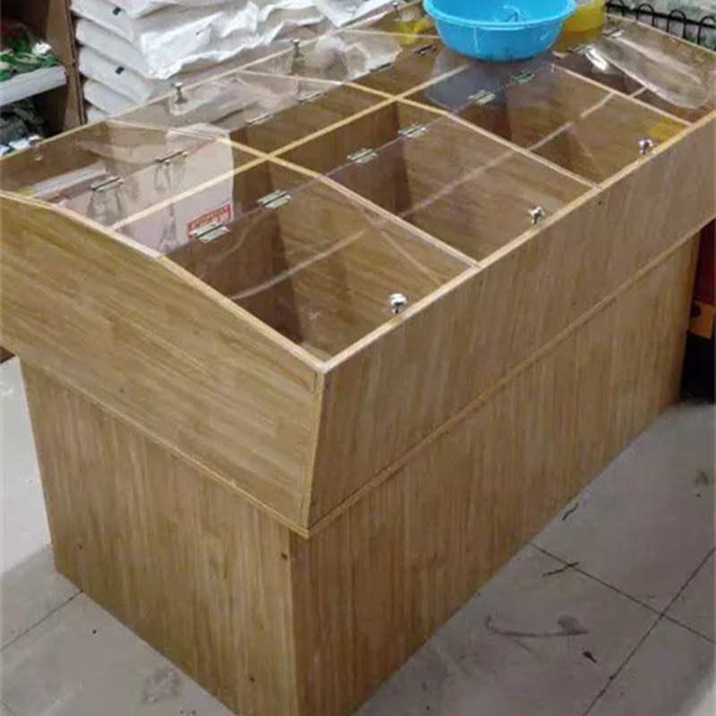 超市米斗米粮桶五谷杂粮柜四方米柜茶叶干果干货散货零食柜展示柜