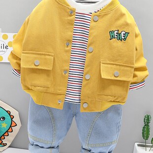 儿童装外套装1周岁2到3岁半4宝宝男童春装秋天女男孩薄款夏装衣服