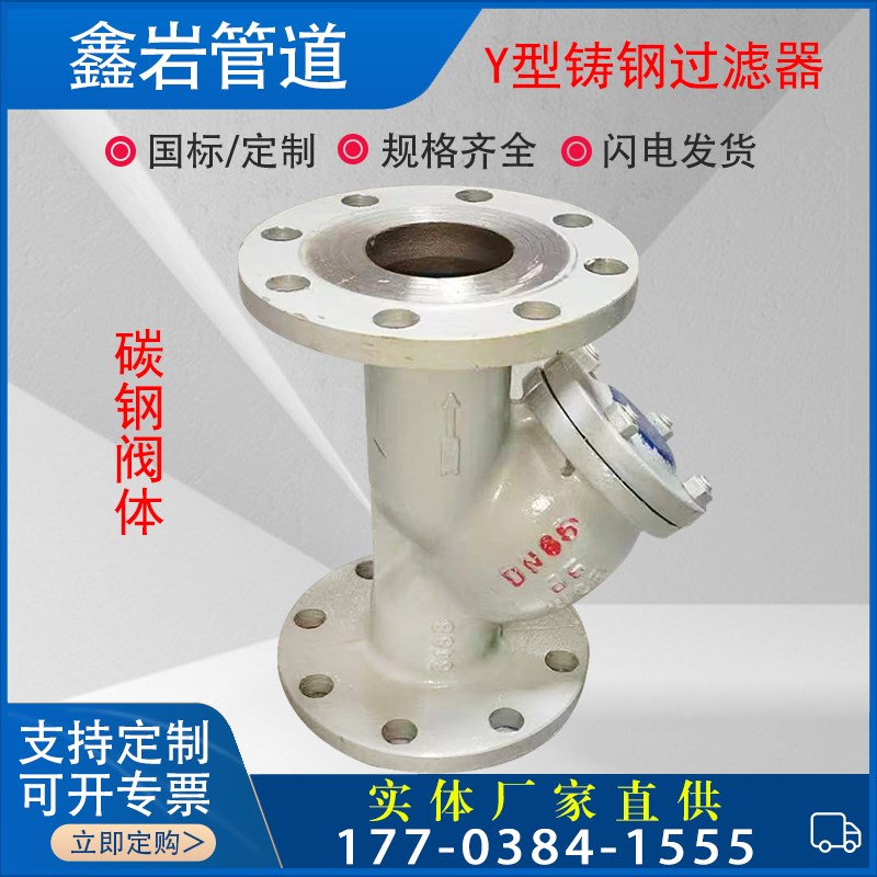 GL41H-16C铸钢Y型过滤器铸钢法兰过滤阀DN25 40 50 65 80 100 150