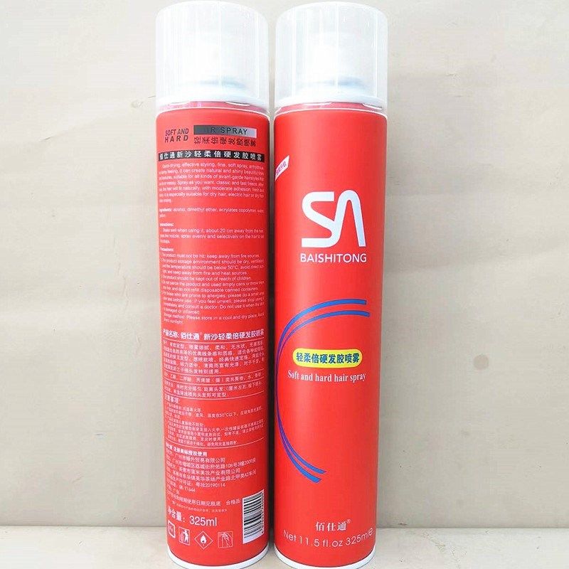 佰仕通新沙轻柔倍硬发胶喷雾蓬松定型造型清香干胶特硬发胶男女