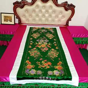 杭州丝绸织锦婚庆褥子套褥子面单双人绸缎软缎被面子被套结婚喜被