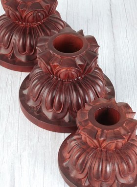 非洲檀木实木手摇底座莲花手摇转金桶藏式彩绘家用转金桶筒莲花座