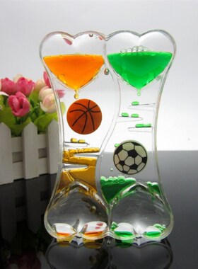 动感创意双色双心油漏沙漏油滴漏水漏水滴彩色计时器沙漏生日礼品