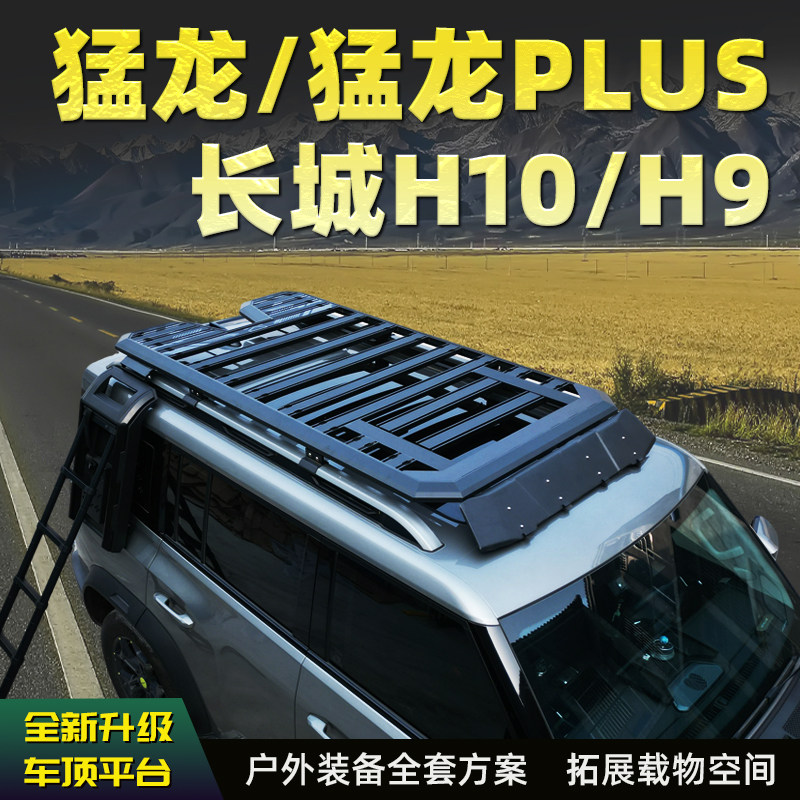 长城哈弗h10二代H9哈弗猛龙/猛龙Plus车顶拓展平台载重货架框爬梯图片