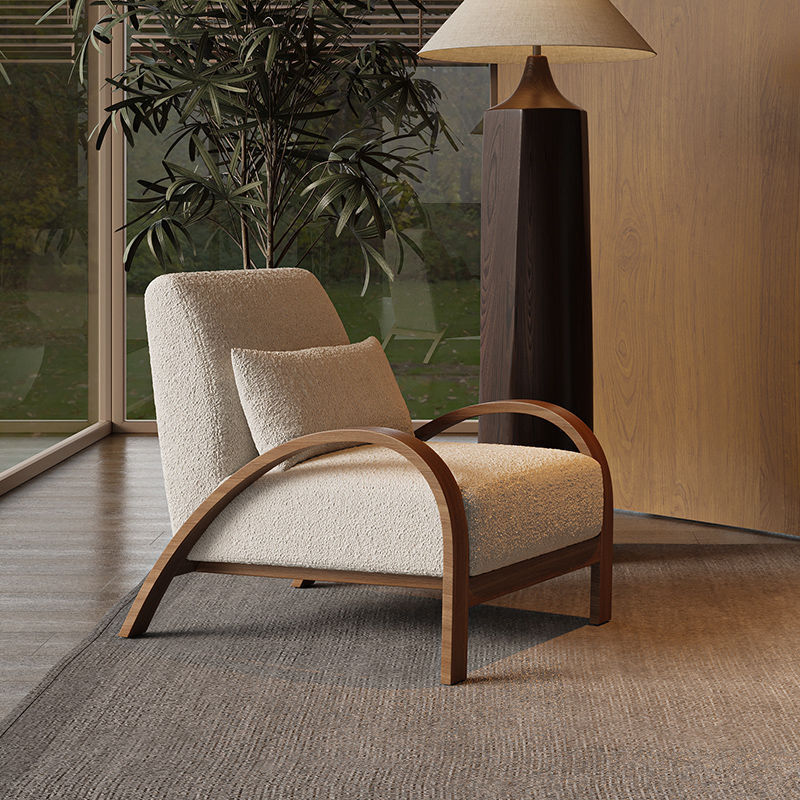 北欧轻奢侘寂风单人沙发椅