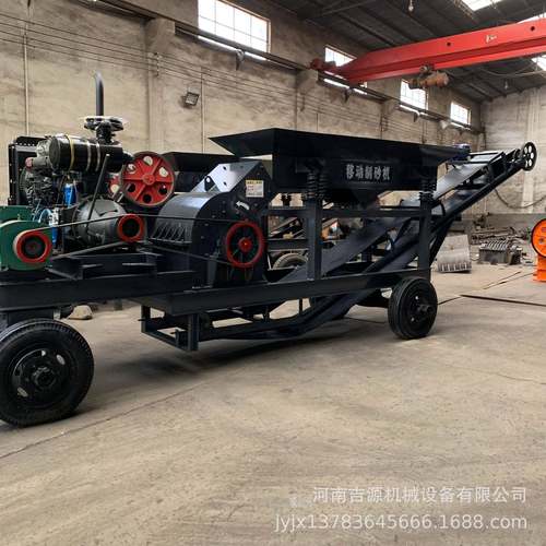 矿山石料锤式制砂机锤破柴油驱动破碎机建筑垃圾破碎制砂一体机