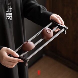 电木茶杯架茶道茶盘收纳架晾杯架茶杯垫杯托功夫茶具配件 班意