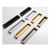 加长实心隐形暗装 暗拉手抽屉衣柜门扣手橱柜衣柜把手拉手 嵌入式