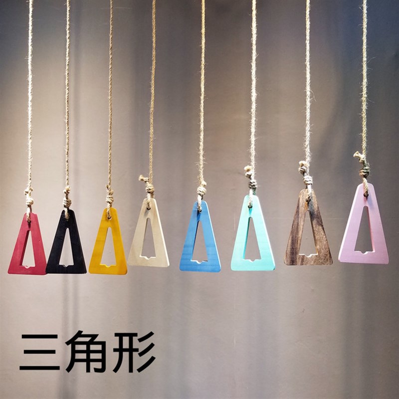 实木复古吊架服装店吊链展示架上墙服装架麻绳吊环女装挂衣服吊挂