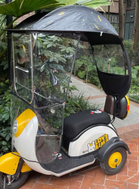 凤凰电动三轮车雨棚车篷透明雨棚篷老人代步家用小型车雨棚全封闭