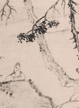 清代戴本孝 山水十二册 仿古书画册也高清微喷打印临摹底稿装饰画
