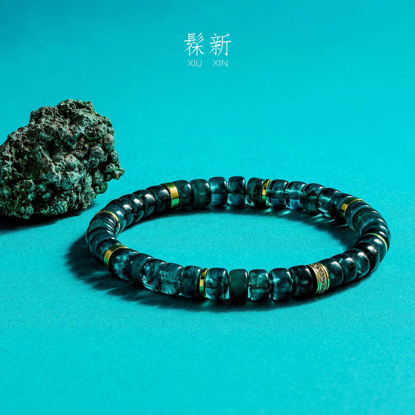 非遗大漆珠碧凝青仿翡翠手串