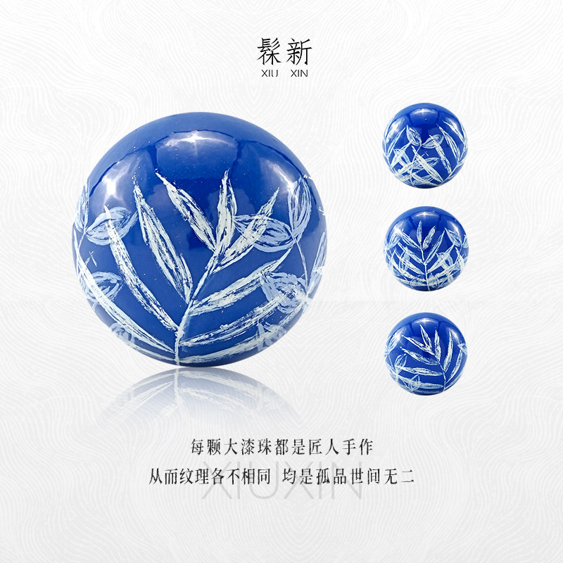 漆器手串原创手绘单珠非遗传承