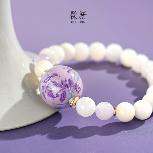 髹新高工手绘大漆手串