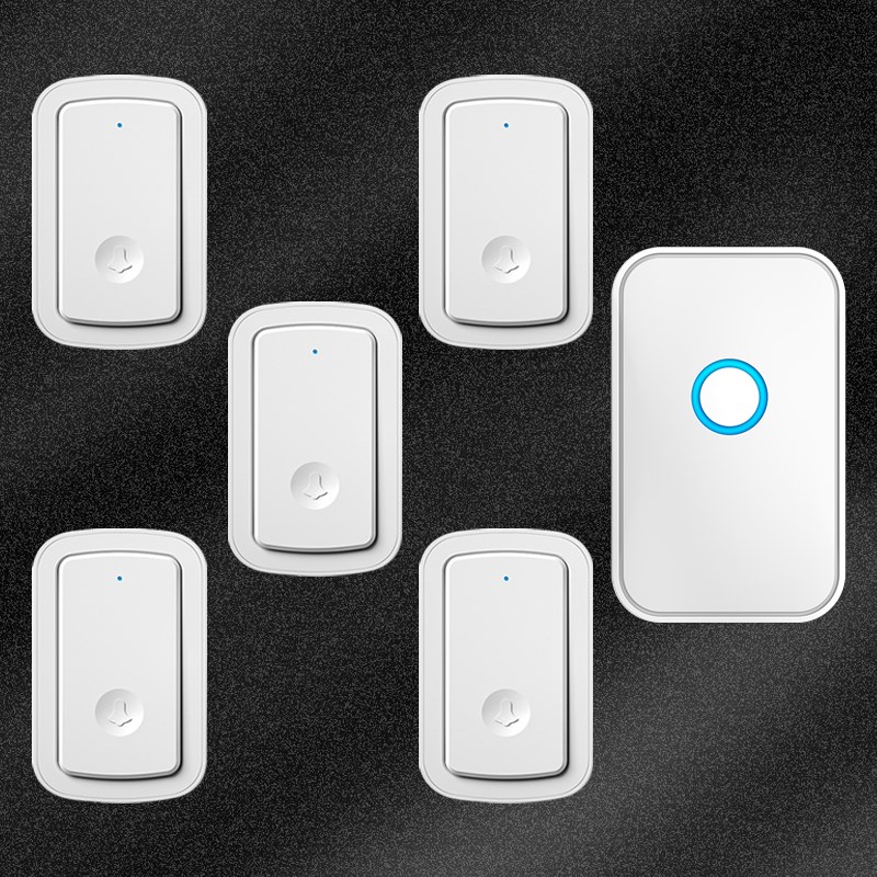 充电门铃无线家用五拖一不用插电超远距离智能遥控电子门钟呼叫器