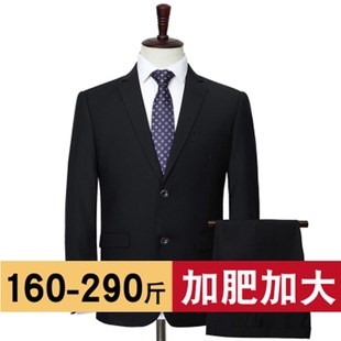 加肥大码西装休闲外套男士胖子商务西服套装结婚礼服X大号职业面